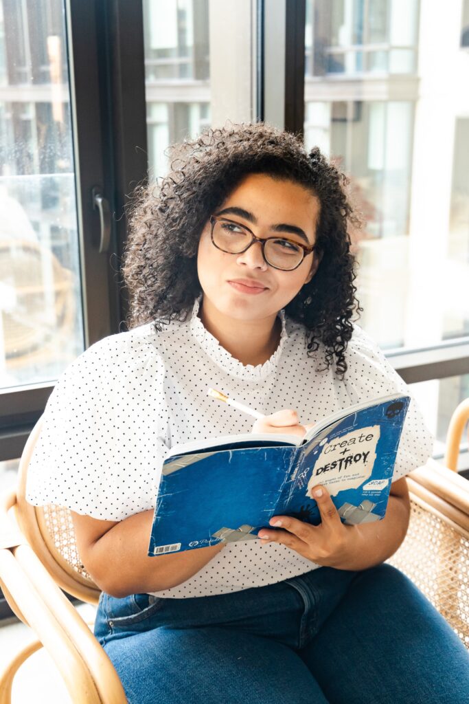 Girl reading book